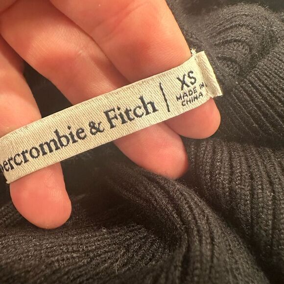 Abercrombie and fitch ribbed knit sweater cutout bodysuit black - Picture 4 of 4